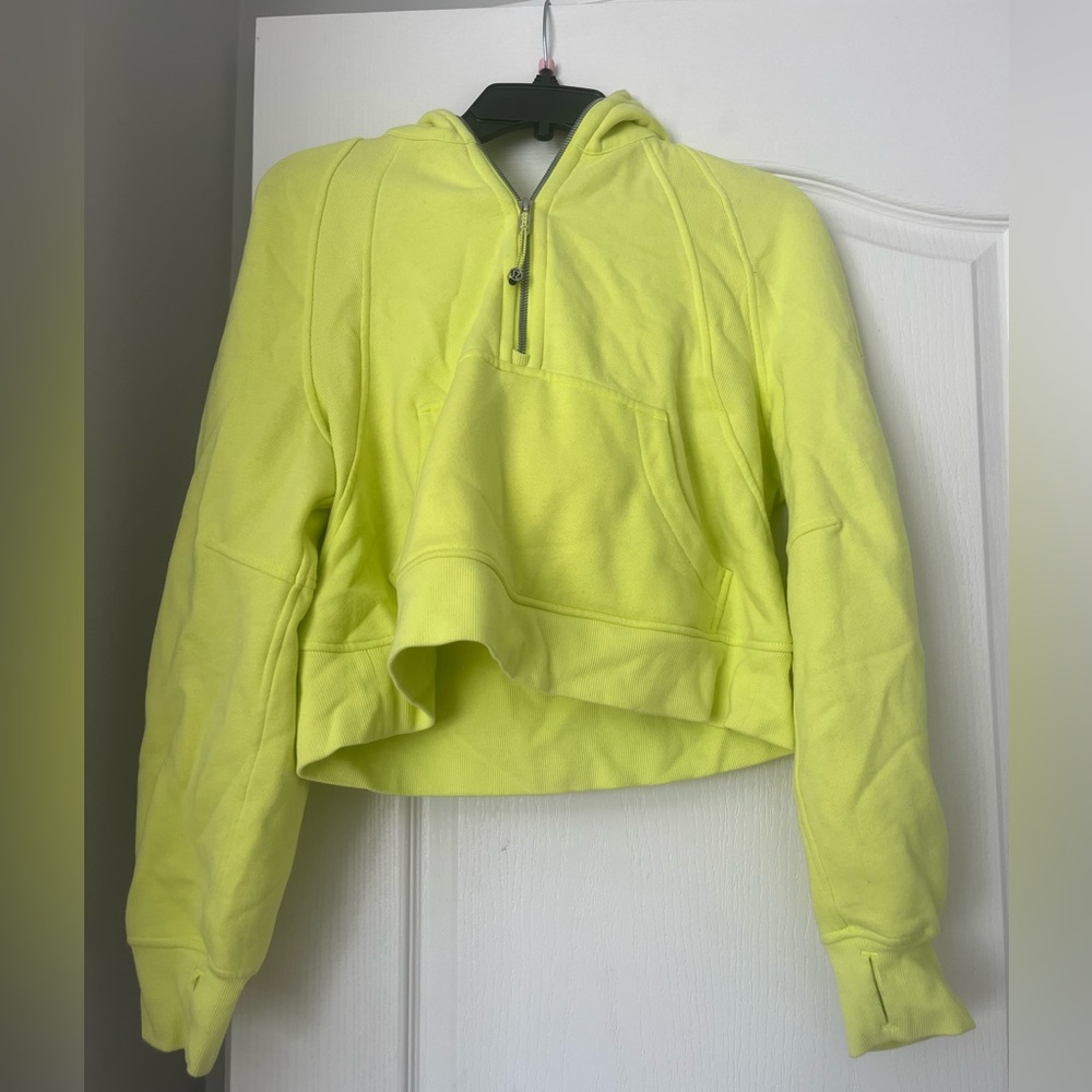 Bright Yellow Cropped Lululemon Scuba